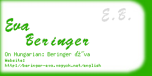 eva beringer business card